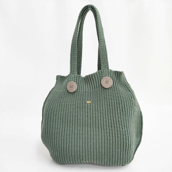mina perhonen meadow TS87896 ニット トートバッグ グリーン レディース ミナペルホネン【中古】5-0924G∞