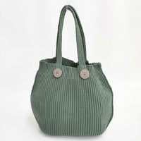 mina perhonen meadow TS87896 ニット トートバッグ グリーン レディース ミナペルホネン【中古】5-0924G∞