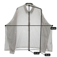 mina perhonen loysa acs1306 サイズ40 定価41800円 ブラウス シャツ 24SS グレー レディース ミナペルホネン【中古】5-0415M♪