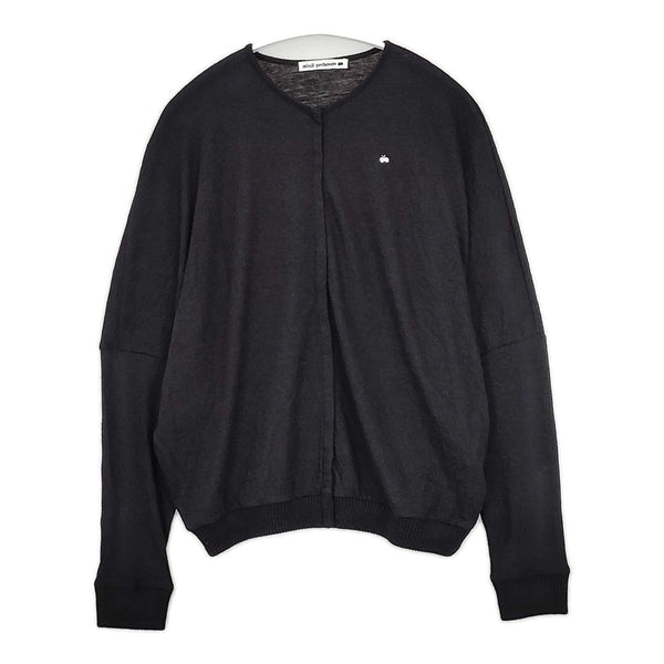 mina perhonen cozy va8113 アンゴラ 日本製 サイズ38 カーディガン ブラック レディース ミナペルホネン【中古】5-0914T△