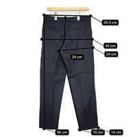 evam eva E173T164 ウールタックパンツ サイズ2 パンツ ネイビー レディース エヴァムエヴァ【中古】5-0914T△