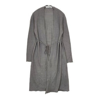 evam eva E173K034 カシミヤリネン ロング ベルト付き カーディガン グレー レディース エヴァムエヴァ【中古】5-0917T∞