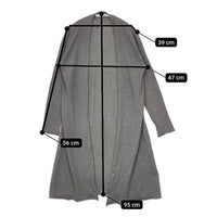 evam eva E173K034 カシミヤリネン ロング ベルト付き カーディガン グレー レディース エヴァムエヴァ【中古】5-0917T∞