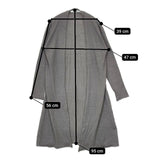 evam eva E173K034 カシミヤリネン ロング ベルト付き カーディガン グレー レディース エヴァムエヴァ【中古】5-0917T∞