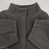 allureville ショートビーバースタンドコート ウール コート グレージュ レディース アルアバイル【中古】5-1026T∞