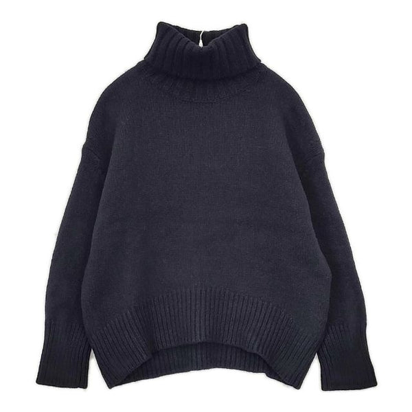 GALERIE VIE ファインウールタートルネックプルオーバー セーター ニット 23AW ネイビー レディース ギャルリーヴィー【中古】5-0917T∞