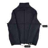 GALERIE VIE ファインウールタートルネックプルオーバー セーター ニット 23AW ネイビー レディース ギャルリーヴィー【中古】5-0917T∞
