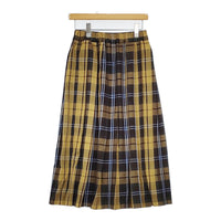 URBAN RESEARCH Sonny Label チェックプリーツイージースカート イエロー ブラウン レディース アーバンリサーチサニーレーベル【中古】5-0710M♪