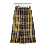 URBAN RESEARCH Sonny Label チェックプリーツイージースカート イエロー ブラウン レディース アーバンリサーチサニーレーベル【中古】5-0710M♪