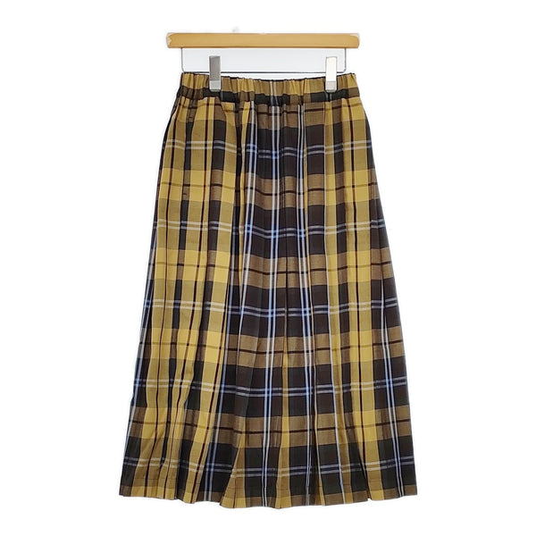 URBAN RESEARCH Sonny Label チェックプリーツイージースカート イエロー ブラウン レディース アーバンリサーチサニーレーベル【中古】5-0710M♪