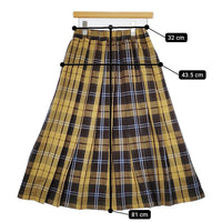 URBAN RESEARCH Sonny Label チェックプリーツイージースカート イエロー ブラウン レディース アーバンリサーチサニーレーベル【中古】5-0710M♪