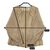 TRANS WORK ナイロンコットン ショート丈 サイズ38 ブルゾン ベージュ レディース トランスワーク【中古】5-0710M♪