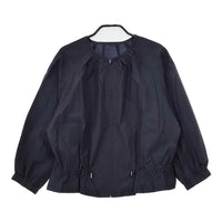 TRANS WORK ナイロンコットン ショート丈 サイズ38 ブルゾン ネイビー レディース トランスワーク【中古】5-0710M♪