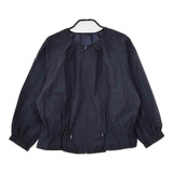 TRANS WORK ナイロンコットン ショート丈 サイズ38 ブルゾン ネイビー レディース トランスワーク【中古】5-0710M♪