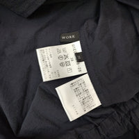 TRANS WORK ナイロンコットン ショート丈 サイズ38 ブルゾン ネイビー レディース トランスワーク【中古】5-0710M♪