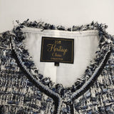 23区 Heritage Classic Collection JULES TOURNIER ツイード ノーカラージャケット ネイビー ホワイト レディース 23区【中古】5-0917T∞