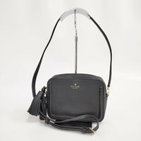 Kate Spade レザー タッセル ショルダーバッグ ブラック レディース ケイトスペード【中古】5-0924G∞