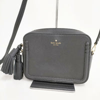 Kate Spade レザー タッセル ショルダーバッグ ブラック レディース ケイトスペード【中古】5-0924G∞