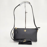 Tory Burch ROBINSON ロビンソン レザー Crossbody Bag 12169199 ショルダーバッグ ブラック レディース トリーバーチ【中古】5-0924G∞