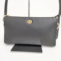 Tory Burch ROBINSON ロビンソン レザー Crossbody Bag 12169199 ショルダーバッグ ブラック レディース トリーバーチ【中古】5-0924G∞