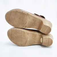 dansko 未使用品 ストラップ レザー サイズ37 サンダル ブラウン レディース ダンスコ【中古】5-0911S◎