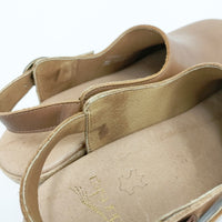 dansko 未使用品 ストラップ レザー サイズ37 サンダル ブラウン レディース ダンスコ【中古】5-0911S◎