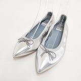 emma francis エマフランシス 未使用品 サイズ24.5cm パンプス シルバー レディース【中古】5-1210G◎