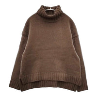 SLOANE SL3W-063 3Gジーロンラム×カシミヤドロップショルダーニット タートルネック セーター ニット ブラウン レディース スローン【中古】5-0914T△