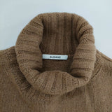 SLOANE SL3W-063 3Gジーロンラム×カシミヤドロップショルダーニット タートルネック セーター ニット ブラウン レディース スローン【中古】5-0914T△