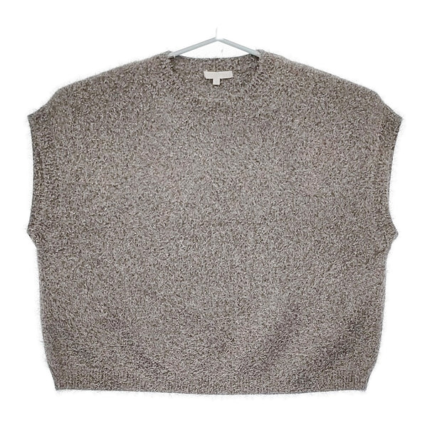 自由区 【洗える】フェザーラメ ベスト サイズ38 KRWMCA0355 定価24970円 ベスト 24AW シルバー レディース 自由区【中古】5-0415T♪