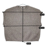 自由区 【洗える】フェザーラメ ベスト サイズ38 KRWMCA0355 定価24970円 ベスト 24AW シルバー レディース 自由区【中古】5-0415T♪