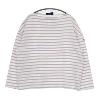 SAINT JAMES ウェッソン バスクシャツ ワイド T3 長袖Ｔシャツ カットソー ロンＴ ホワイト パープル レディース セントジェームス【中古】5-0907M∞