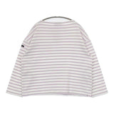 SAINT JAMES ウェッソン バスクシャツ ワイド T3 長袖Ｔシャツ カットソー ロンＴ ホワイト パープル レディース セントジェームス【中古】5-0907M∞