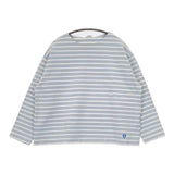 ORCIVAL バスクシャツ ワイド ボーダー 長袖Ｔシャツ カットソー ロンＴ ライトブルー オフホワイト レディース オーシバル/オーチバル【中古】5-0907M∞