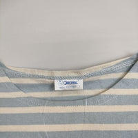 ORCIVAL バスクシャツ ワイド ボーダー 長袖Ｔシャツ カットソー ロンＴ ライトブルー オフホワイト レディース オーシバル/オーチバル【中古】5-0907M∞