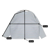 ORCIVAL バスクシャツ ワイド ボーダー 長袖Ｔシャツ カットソー ロンＴ ライトブルー オフホワイト レディース オーシバル/オーチバル【中古】5-0907M∞