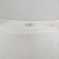 IENA ボーダー プルオーバー 長袖 コットン セーター ニット ホワイト ブラック レディース イエナ【中古】5-0604M∞