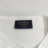 Le Minor バスクシャツ ワイド 長袖Ｔシャツ カットソー ロンＴ ホワイト ライトブルー レディース ルミノア【中古】5-0907M∞