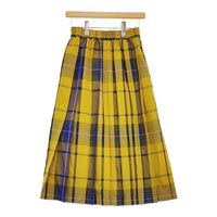 URBAN RESEARCH Sonny Label チェックプリーツイージースカート 38 24AW イエロー レディース アーバンリサーチサニーレーベル【中古】5-0415M♪