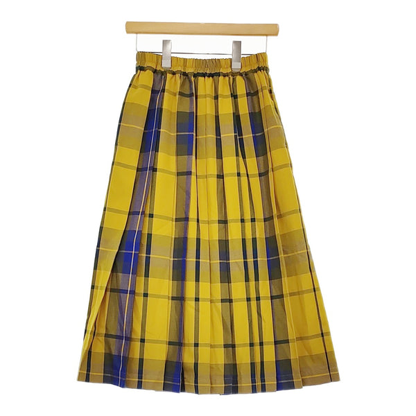 URBAN RESEARCH Sonny Label チェックプリーツイージースカート 38 24AW イエロー レディース アーバンリサーチサニーレーベル【中古】5-0415M♪