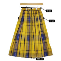 URBAN RESEARCH Sonny Label チェックプリーツイージースカート 38 24AW イエロー レディース アーバンリサーチサニーレーベル【中古】5-0415M♪