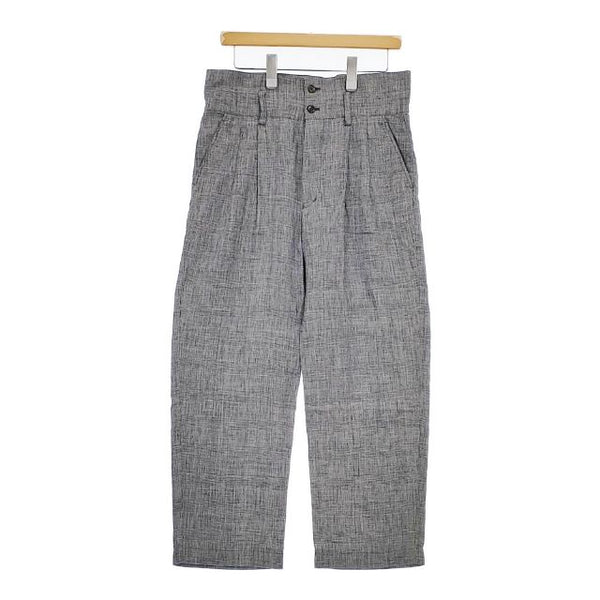 ARTS&SCIENCE 081-U362-113 リネン グレンチェック パンツ グレー レディース アーツ&サイエンス【中古】5-0616M∞