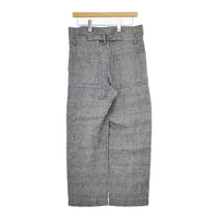 ARTS&SCIENCE 081-U362-113 リネン グレンチェック パンツ グレー レディース アーツ&サイエンス【中古】5-0616M∞