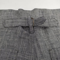 ARTS&SCIENCE 081-U362-113 リネン グレンチェック パンツ グレー レディース アーツ&サイエンス【中古】5-0616M∞