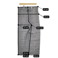 ARTS&SCIENCE 081-U362-113 リネン グレンチェック パンツ グレー レディース アーツ&サイエンス【中古】5-0616M∞