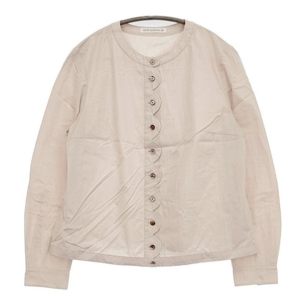 mina perhonen rosee aaa1224 コットン ブラウス シャツ 22AW ピンクベージュ レディース ミナペルホネン【中古】5-0921M∞