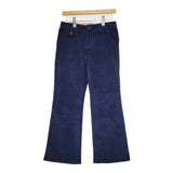 MARC JACOBS 6751157910E コーデュロイ フレア サイズ2 パンツ ネイビー レディース マークジェイコブス【中古】5-0914T△