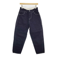mina perhonen always dn4364B ロールアップデニム ジーンズ コットンリネン デニムパンツ ネイビー レディース ミナペルホネン【中古】5-0921G∞