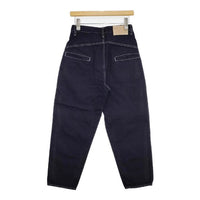 mina perhonen always dn4364B ロールアップデニム ジーンズ コットンリネン デニムパンツ ネイビー レディース ミナペルホネン【中古】5-0921G∞