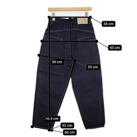 mina perhonen always dn4364B ロールアップデニム ジーンズ コットンリネン デニムパンツ ネイビー レディース ミナペルホネン【中古】5-0921G∞